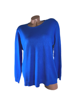 PPT Style leichter Viscose Mix Fully - Fashioned Pulli in cobalt 40/42/44